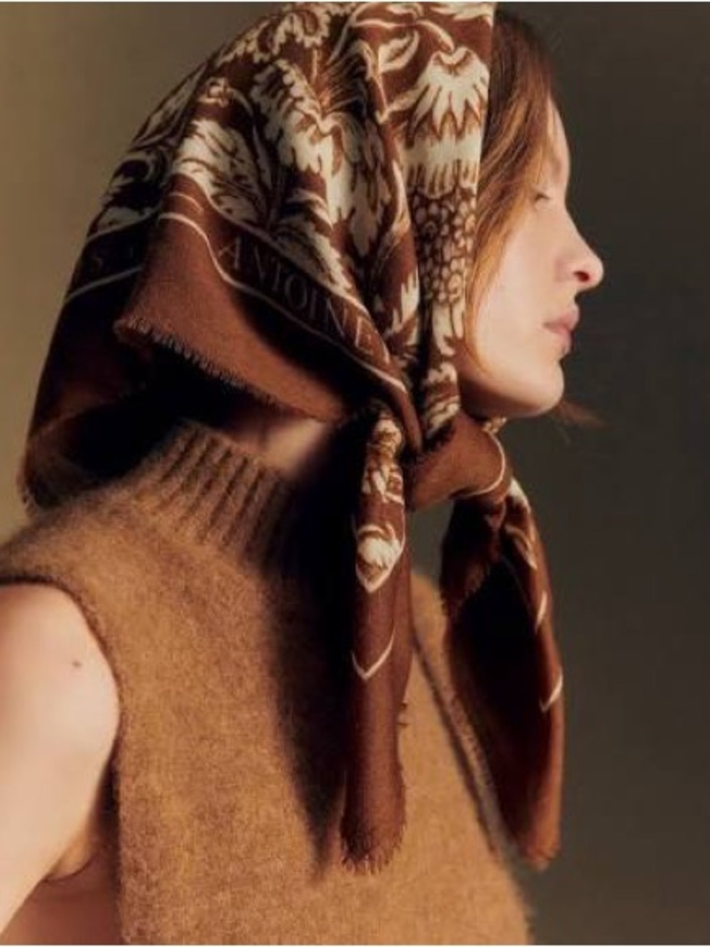 SÉZANE X ANTOINETTE POISSON. MARYSE SCARF BROWN